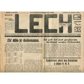 Lech, ročník IV., číslo 20/1932 (noviny, 1. republika)