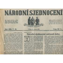Národní sjednocení, číslo 10/1935 (noviny 1. republika)