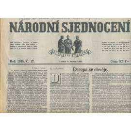 Národní sjednocení, číslo 17/1935 (noviny 1. republika)