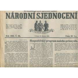 Národní sjednocení, číslo 20/1935 (noviny 1. republika)