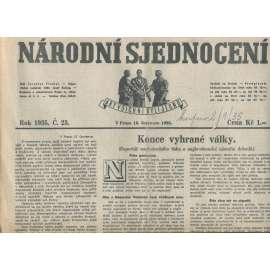 Národní sjednocení, číslo 23/1935 (noviny 1. republika)
