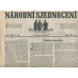 Národní sjednocení, číslo 24/1935 (noviny 1. republika)
