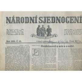 Národní sjednocení, číslo 43/1935 (noviny 1. republika)