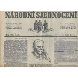 Národní sjednocení, číslo 46/1935 (noviny 1. republika)