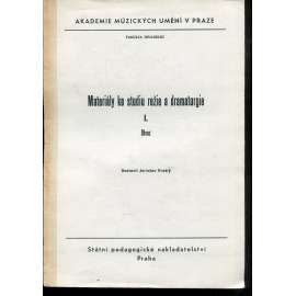 Materiály ke studiu režie a dramaturgie I. Obraz
