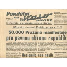 Halo noviny, ročník VI., číslo 199/1938