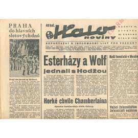 Halo noviny, ročník VI., číslo 168/1938