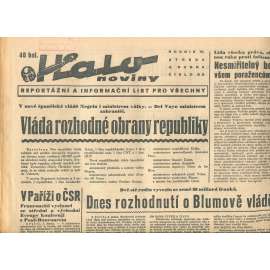 Halo noviny, ročník VI., číslo 83/1938