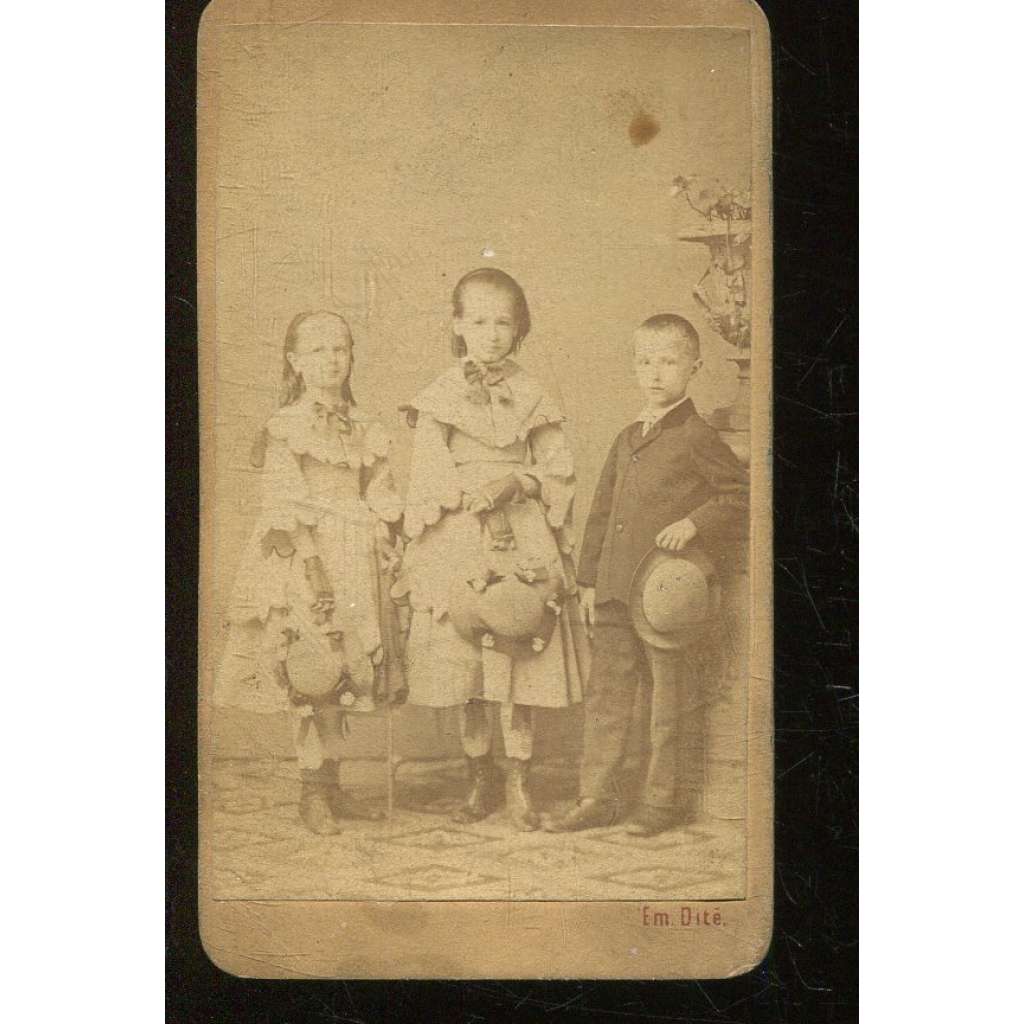 Stará fotografie - kabinetka (Emanuel Dítě, Praha)