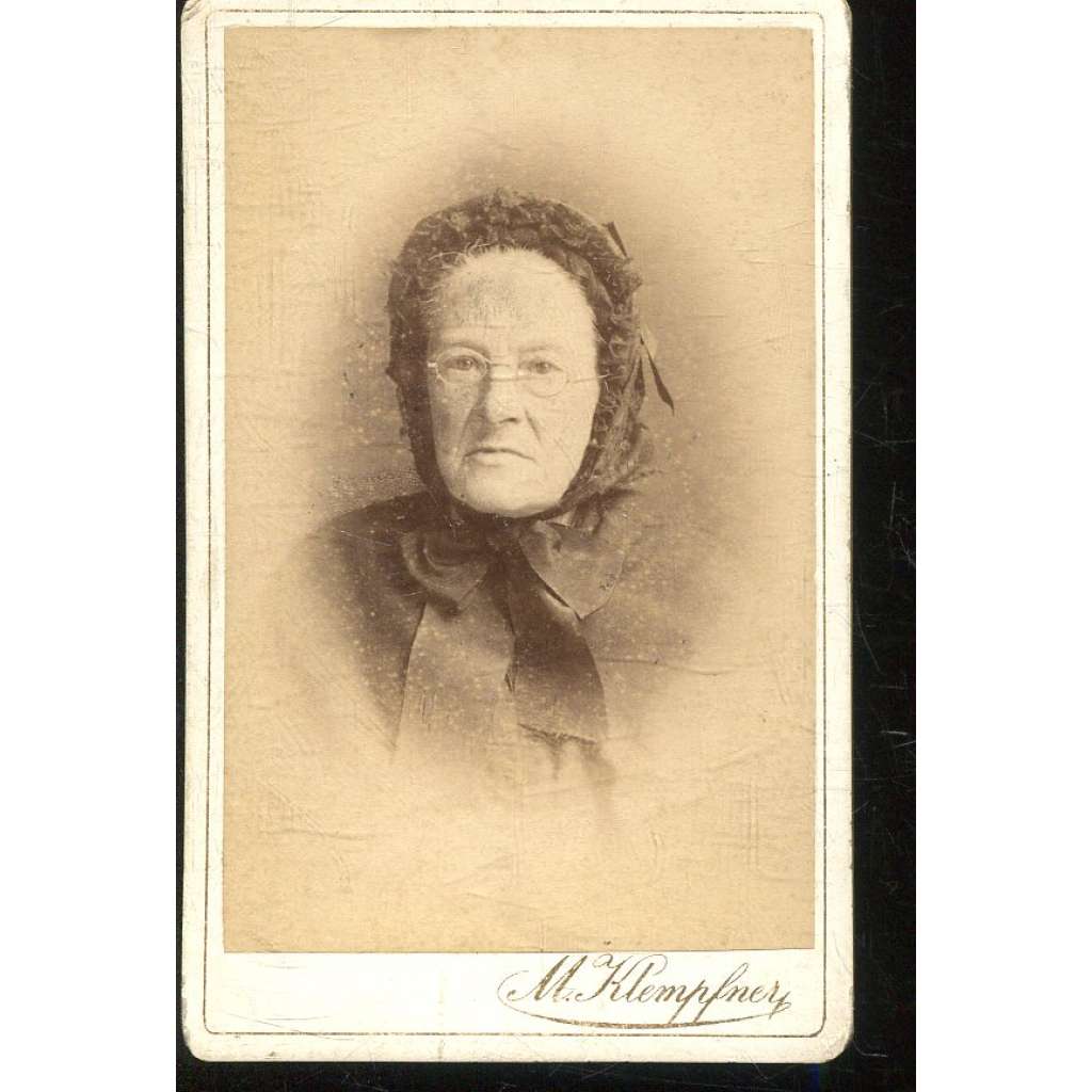 Stará fotografie - kabinetka (M. Klempfner, Praha)