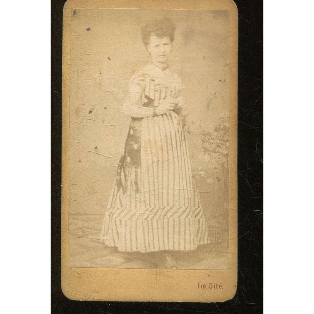 Stará fotografie - kabinetka (Emanuel Dítě, Praha)