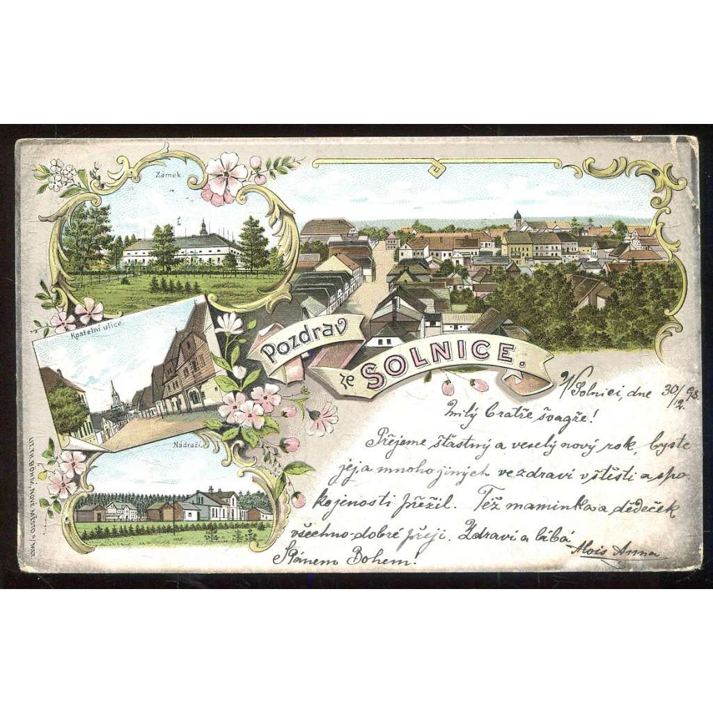 Solnice, Rychnov nad Kněžnou, litografie