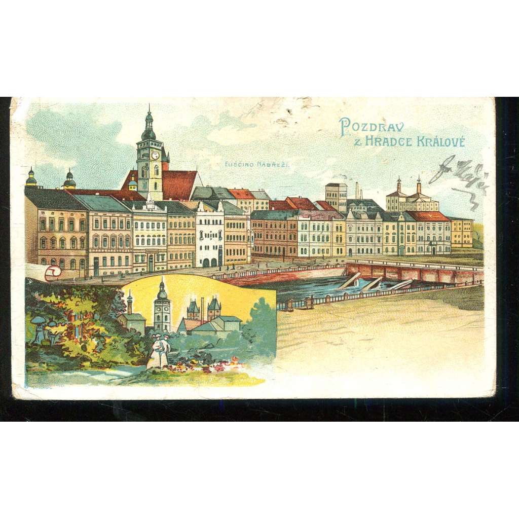 Hradec Králové, litografie (pošk.)