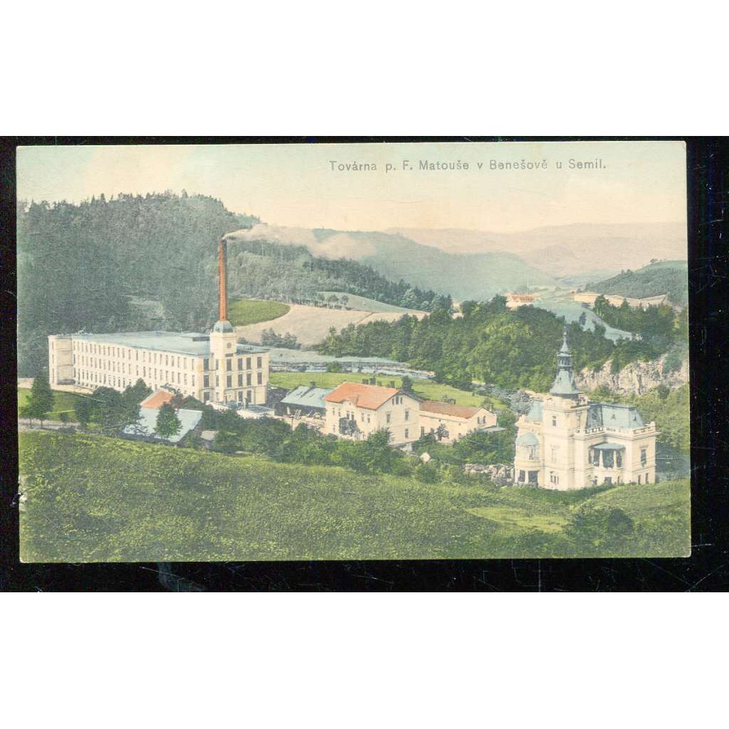 Benešov u Semil, Semily, textilní továrna Matouš