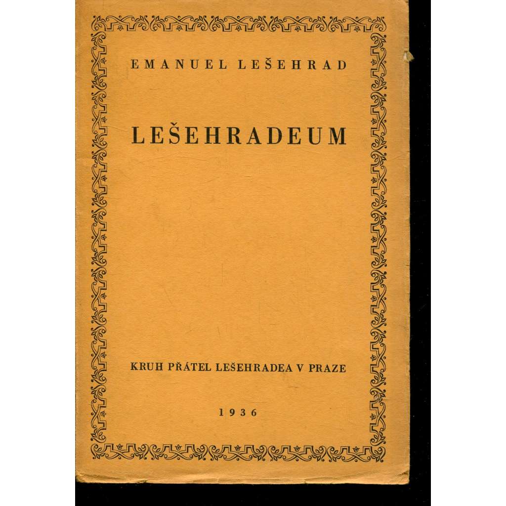 Lešehradeum. Soubor článků [obálka Jindřich Štyrský]