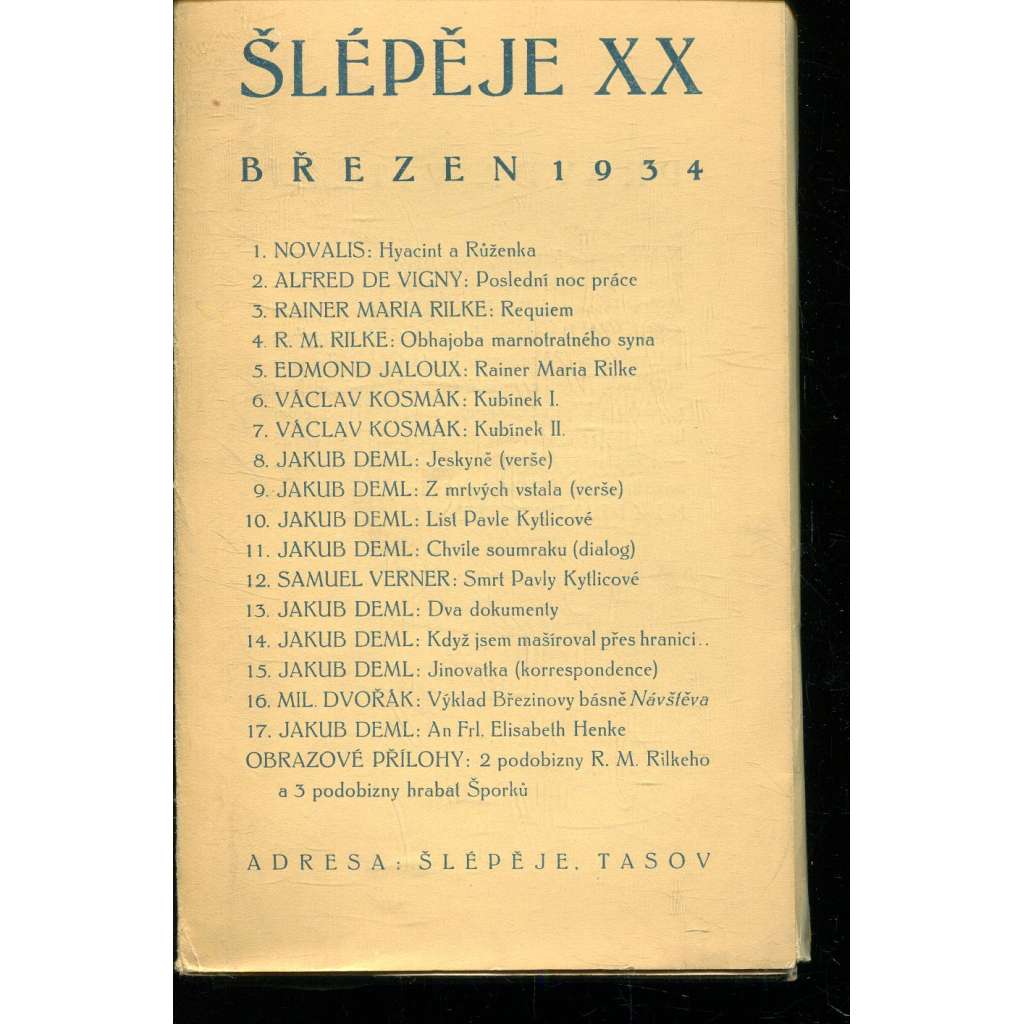 Šlépěje XX./1934 Šlépěje XX./1934