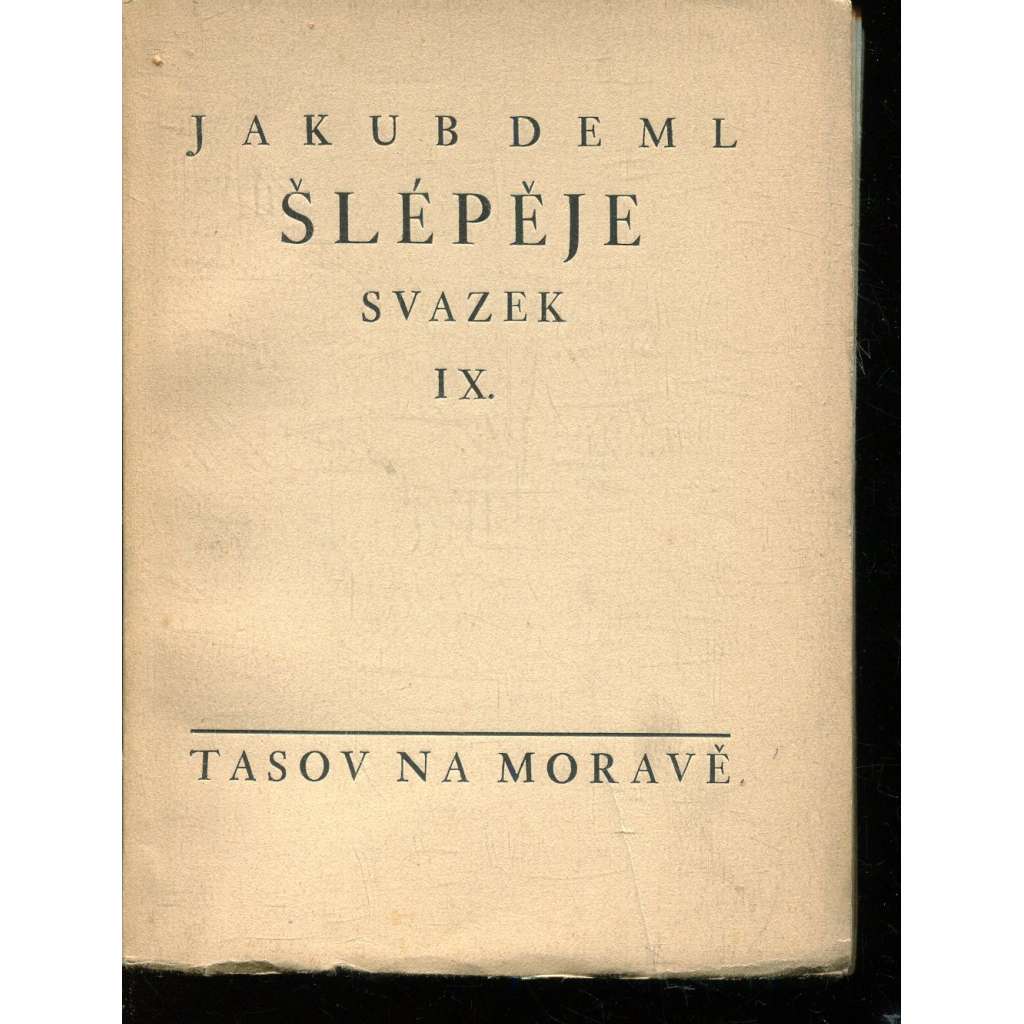 Šlépěje, svazek IX. (Jakub Deml)