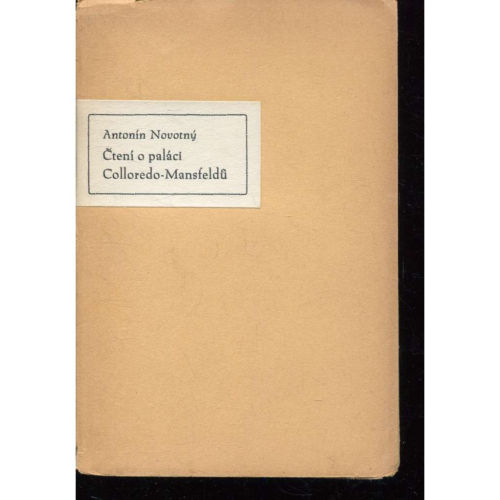 Čtení o paláci Colloredo-Mansfeldů (grafika Jan Konůpek)