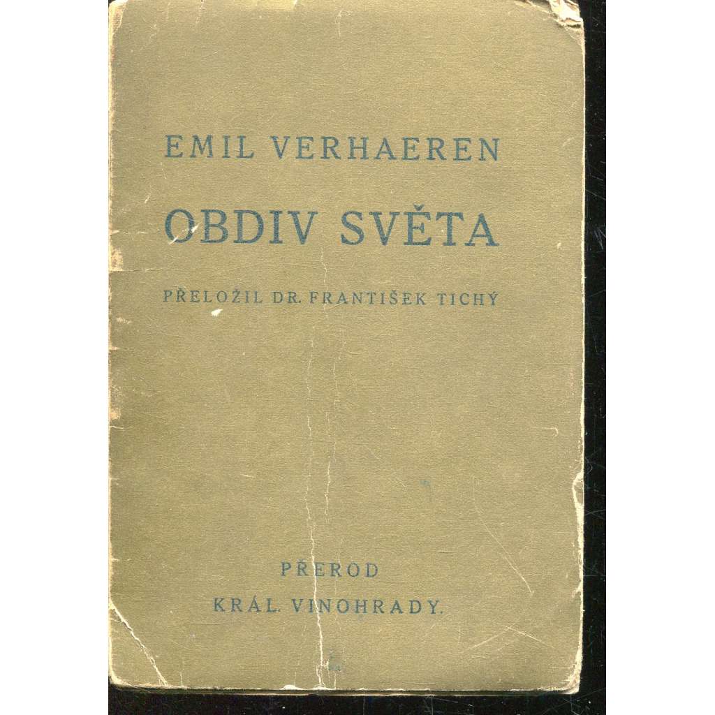 Obdiv světa a básně prósou Obdiv světa a básně prósou