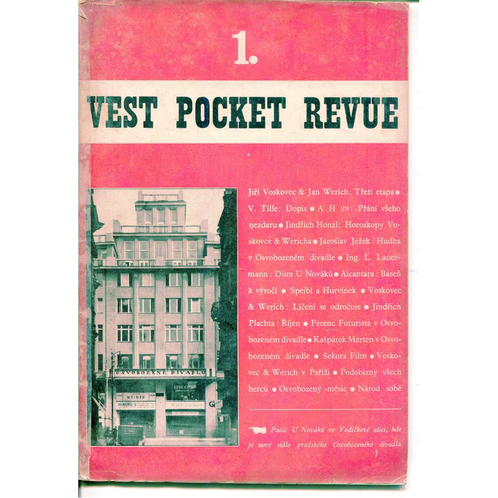 Vest Pocket Revue, číslo 1/1929-1930 (Osvobozené divadlo, Jiří Voskovec, Jan Werich) - Časopis Osvobozeného divadla