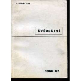 Svědectví, ročník VIII., číslo 129/1966-1967 (čtvrtletník pro politiku a literaturu) - exil