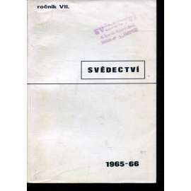 Svědectví, ročník VII., číslo 25-26/1965-1966 (čtvrtletník pro politiku a literaturu)