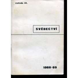 Svědectví, ročník V., číslo 33-36/1968-1969 (čtvrtletník pro politiku a literaturu)