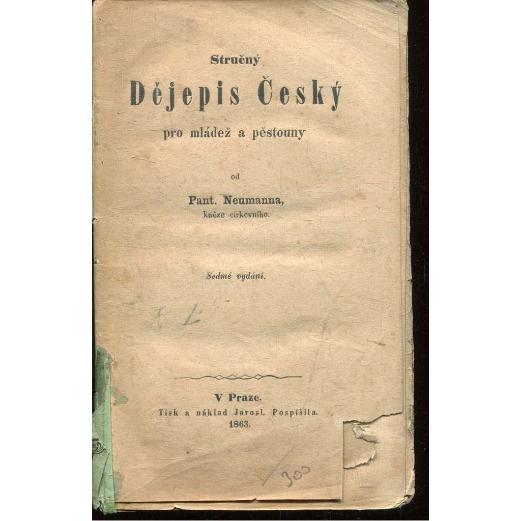 Stručný dějepis český pro mládež a pěstouny (1863)