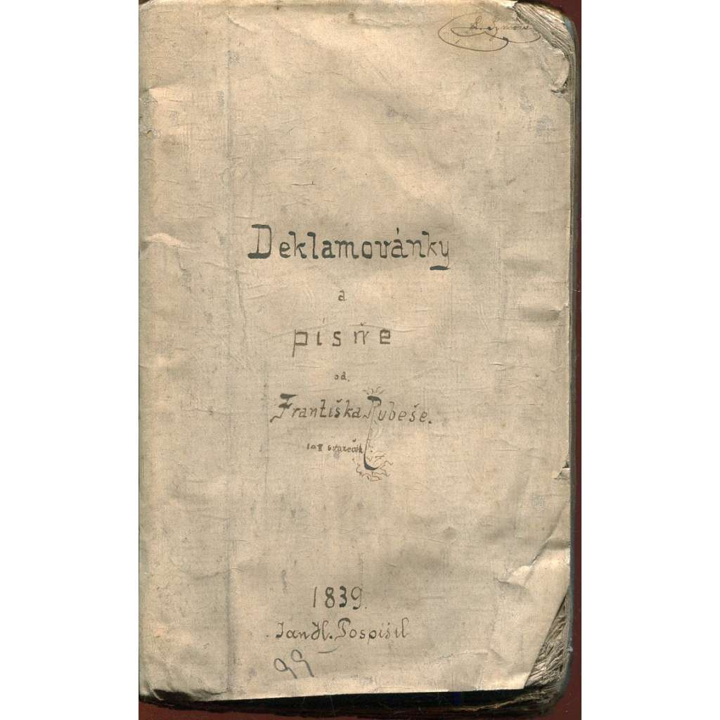 Deklamovánky a písně od Františka Rubeše (1839)