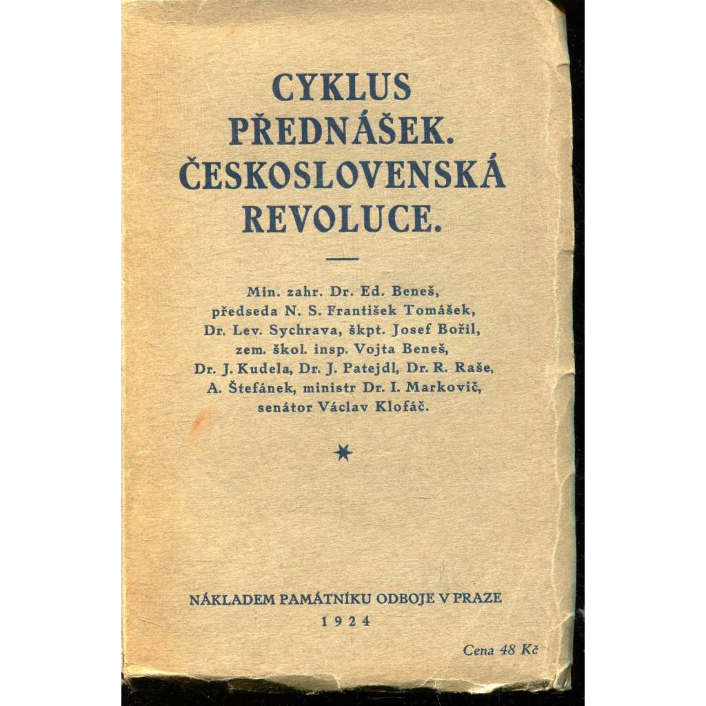 Cyklus přednášek. Československá revoluce