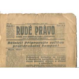 Rudé právo, ročník VI., číslo 28/1925 (1. republika, staré noviny) - 1.2.1925