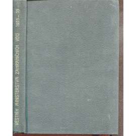 Věstník ministerstva zahraničních věcí, rok 1933, 1934 a 1935