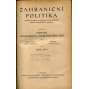 Zahraniční politika 1933 [Sborník pro studium mezinárodních otázek politických, právních, hospodářských a sociálních