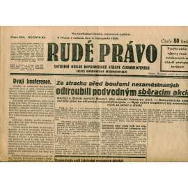 Rudé právo, ročník XI., číslo 254/1930 (1. republika, staré noviny) - 1.11.1930