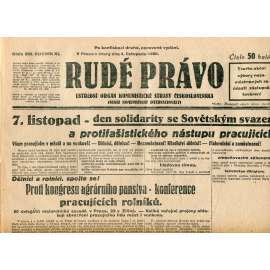 Rudé právo, ročník XI., číslo 255/1930 (1. republika, staré noviny) - 4.11.1930