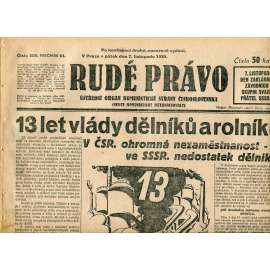 Rudé právo, ročník XI., číslo 258/1930 (1. republika, staré noviny) - 7.11.1930