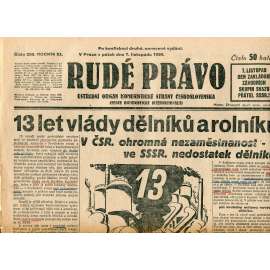 Rudé právo, ročník XI., číslo 258/1930 (1. republika, staré noviny) - 7.11.1930