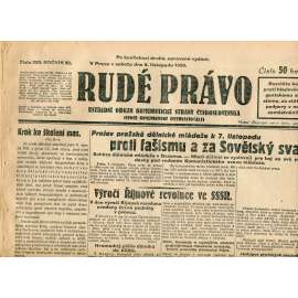 Rudé právo, ročník XI., číslo 259/1930 (1. republika, staré noviny) - 8.11.1930