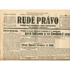 Rudé právo, ročník XI., číslo 259/1930 (1. republika, staré noviny) - 8.11.1930