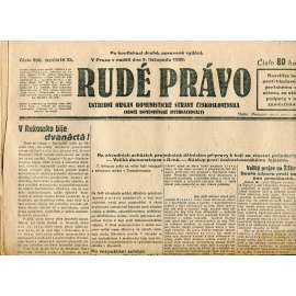 Rudé právo, ročník XI., číslo 260/1930 (1. republika, staré noviny) - 9.11.1930