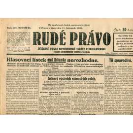 Rudé právo, ročník XI., číslo 261/1930 (1. republika, staré noviny) - 11.11.1930