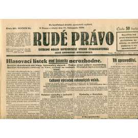 Rudé právo, ročník XI., číslo 261/1930 (1. republika, staré noviny) - 11.11.1930