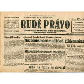 Rudé právo, ročník XI., číslo 262/1930 (1. republika, staré noviny) - 12.11.1930