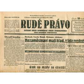 Rudé právo, ročník XI., číslo 262/1930 (1. republika, staré noviny) - 12.11.1930