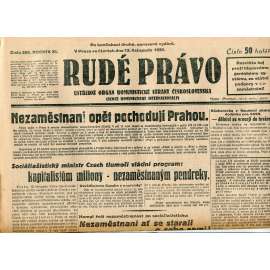 Rudé právo, ročník XI., číslo 263/1930 (1. republika, staré noviny) - 13.11.1930