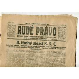 Rudé právo, ročník V., číslo 257/1924 (1. republika, staré noviny) - 1.11.1924 Rudé právo, ročník V., číslo 257/1924 (1. republika, staré noviny) - 1.11.1924