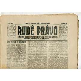 Rudé právo, ročník V., číslo 262/1924 (1. republika, staré noviny) - 8.11.1924