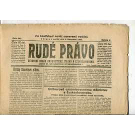 Rudé právo, ročník V., číslo 263/1924 (1. republika, staré noviny) - 9.11.1924