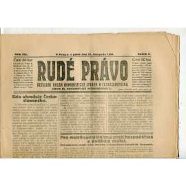 Rudé právo, ročník V., číslo 273/1924 (1. republika, staré noviny) - 21.11.1924