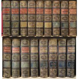 LEXIKON MEYERS -KOMPLET 17 SVAZKŮ- VAZBY KŮŽE - Konversations-Lexikon Encyklopedie